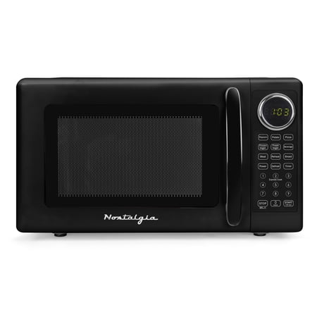 Nostalgia Retro 0.7 cu. ft. Countertop Microwave, Black