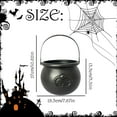 thumbnail image 3 of Food Storage Containers,7.5" Halloween Plastic Cauldron Black Candy Bowl Large Witch Cauldron Pot Bucket For Halloween Decorations Holder Centerpiece, 3 of 8