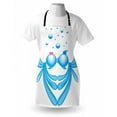 thumbnail image 3 of Kiss Apron Abstract Blue Cartoon Fishes Kissing with Bubble Like Heart Shapes Romantic, Unisex Kitchen Bib Apron with Adjustable Neck for Cooking Baking Gardening, Pale Blue Pink White, by Ambesonne, 3 of 3