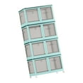 thumbnail image 2 of Portable Closet Wardrobe Closet Dustproof Cover Freestanding Large Capacity Wardrobe Storage Box for Cloakroom Bedroom Shirts Shoes Garments blue, 2 of 8