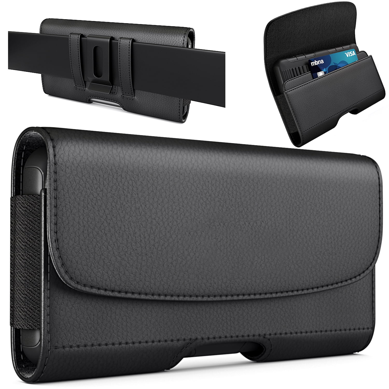 9 8 A7 A8 J4 A6 PU Leather Horizontal Cellphone Belt Loop Holster Case Compatible for Samsung Galaxy Note 10 A9 S10 J8 S8+ S10 5G A20 A30 A50 M30 J6 S9