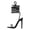 Black, variant on Womens Stilettos High Heel Strappy Gladiator Sandals Square Open Toe Lace up Heeled Dress Shoes Pumps Silver Size 7.5