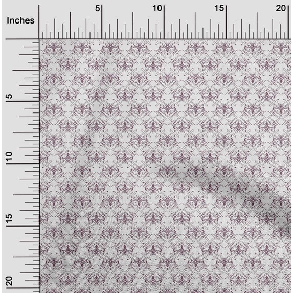 oneOone Cotton Flex Wine Fabric Shapes Geometric Sewing Material Print Fabric By The Yard 40 Inch Wide