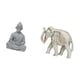 thumbnail image 5 of Estatua de , Buda mono, escultura de madera tallada a mano, figura coleccionable en miniatura, recuerdo rústico de animal para patio de hotel, 5 of 8