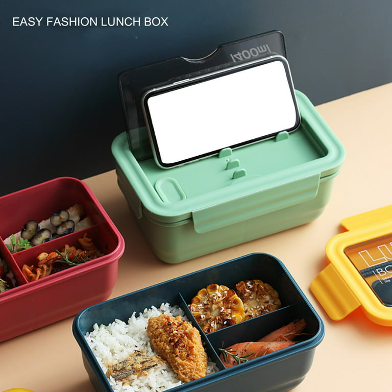 Eco One Collapsible Bento Lunch Box 3 Compartments with Spoon Fork