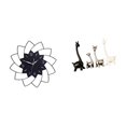 thumbnail image 4 of Reloj De Pared Acrílico Con Forma De Flor Y Figura De Jirafa De Cerámica. Reloj Colgante Decorativo Moderno Para Dormitorio, Cafetería, Oficina, Escritorio O Estantería., 4 of 5
