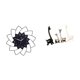 thumbnail image 4 of Reloj De Pared Acrílico Con Forma De Flor Y Figura De Jirafa De Cerámica. Reloj Colgante Decorativo Moderno Para Dormitorio, Cafetería, Oficina, Escritorio O Estantería., 4 of 5