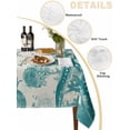 thumbnail image 2 of Turquoise Starfish Table Cloth, Ocean Nautical Seahorse Coral Shell Waterproof Tablecloth for Rectangle Tables, Reusable Washable Fabric Table Cover for Restaurant Kitchen Dining Tables 60"x120", 2 of 6
