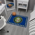 thumbnail image 2 of Ottomanson US ARMY Stars Logo Machine Washable Non-Slip Rubberback 2x3 Area Rug, 2'3" x 3', Blue/Multi, 2 of 7