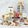 thumbnail image 2 of Hickory Farms Shimmering Silver Gift Tower, 9 pieces | Summer Sausage, Cheese, & Sweets, 2 of 5