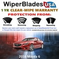 thumbnail image 2 of 2016 Mazda 6 Beam Wiper Blades Wipers w/1yr Warranty (Set of 2), 2 of 5
