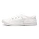 thumbnail image 3 of Zapatillas slip-on de lona para mujer BENEKER blancas, planas y cómodas, 3 of 7