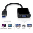 thumbnail image 3 of USB 3.0 to VGA Adapter Converter, 1080P USB to VGA Video Graphic Card Display External Cable Adapter compatible PC Laptop Windows 7/8/8.1/10/ etc, 3 of 5