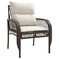 thumbnail image 3 of vidaXL 4 Piece Garden Sofa Set with Cushions Brown Poly Rattan, 3 of 5