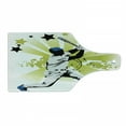 thumbnail image 1 of Baseball Cutting Board, Pitcher Hits the Ball Fast Stars All over the Bat Speed Strong Game Team Graphic, Tempered Glass Cutting and Serving Board, Wine Bottle Shape, White Green, by Ambesonne, 1 of 1