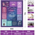 thumbnail image 5 of Sister Gifts Blanket, 60x50 Inches, Polyester, Lightweight, Flannel, Checkered, for Women, Christmas, Birthday, Anniversary, Mothers Day, to My Sister, 5 of 6