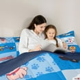 thumbnail image 4 of Feelyou Cartoon Car Blue Twin Bedding Sets 7-Piece for Kid, Kawaii Dog Cat Bedding Comforter Set, Kawaii Truck Airplane Reversible Sheet Sets, Luxury Bedroom Decor, 4 of 8