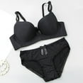 thumbnail image 4 of WCJM 2 Piece Underwear Set for Women Bras and Regular Fit Comfort Padded Bra and Panty Wireless Bralette, 4 of 4