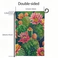 thumbnail image 3 of Qinduosi Watercolor Beautiful Botanical Summer Garden Flag Vertical Double Sided Watercolor Cactus Flowers Farmhouse Flag Flag for Garden Patio Lawn Yard Outside Outdoor Decoration White, 3 of 6