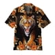 thumbnail image 2 of Camisa social Camisas de hombre de uso diario Blusa con estampado de tigre de manga corta con estampado de animales en 3D Camisetas casuales Ropa masculina de gran tamaño, 2 of 5