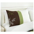 thumbnail image 5 of Collection Bengal 7-Piece Bamboo Embroidered Comforter Set Queen Size - Sage Green Brown Ivory Bamboo Grass Microfiber Comforter Bedding, 5 of 9
