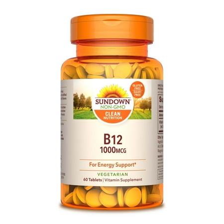 Sundown Naturals B12 Tablets, 1000 mcg, 60 Ct (Best Natural B Complex Supplement)