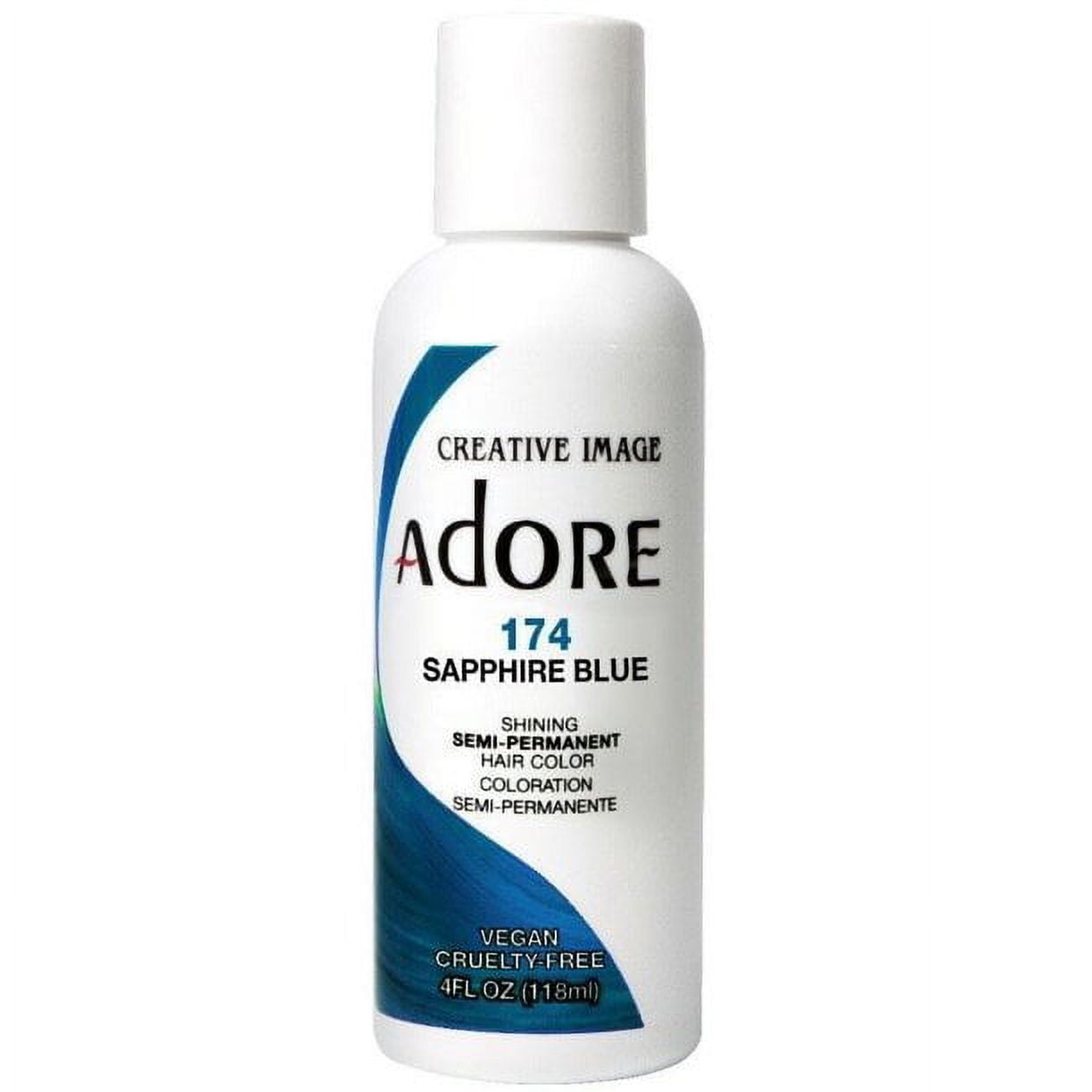 Adore Semi-Permanent Haircolor #174 Sapphire Blue 4 Ounce (118ml