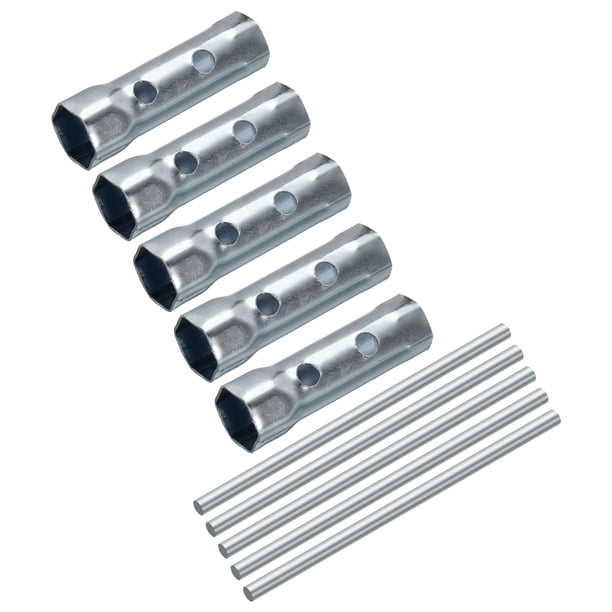 Llave de bujía de encendido Uxcell de 16-18mm, llave de doble extremo, socket hexagonal, paquete de 5