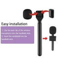 thumbnail image 4 of Handheld Microphone Holder, Compact Windshields Foams Interview Microphone Adapter with Flag for Mic 1/2, 4 of 7