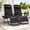 Black, variant on Set of 2 Extra Wide Adjustable Steel Mesh Zero Gravity Lounge Chairs with Pillows and Cup Holders - Peacock Blue