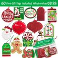 thumbnail image 4 of Bolsas de papel para regalo de Navidad, divertidas, 24 unidades, con etiquetas, 4 of 6