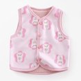 thumbnail image 5 of NIEWTR Baby Boys Girls Fleece Vest Button Down Sleeveless Jacket Cute Kids Fall Winter Waistcoat Outerwear with Pocket, 5 of 8