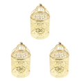 thumbnail image 2 of Guardoinrt Electroplated Metal Birdcage Shape Tea Light B- Candle Holder Gold Type B 3Set, 2 of 6