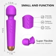 thumbnail image 4 of Rulwuck Powerful Handheld Massager with 8 Pulse Settings, Personal Total Body Therapy Massager for Sports Recovery, Muscle Aches, Body PainK014,Purple;,1PCS, 4 of 11