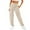 Beige, variant on IDALL Cargo Pants Women Sweatpants Women Women Casual Solid Pocket Pants High Waist Elastic Band Sweater Pants Drawstring Cargo Pants Lounge Pants Women Baggy Pants Beige L