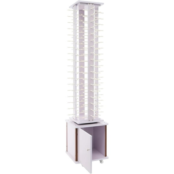 72 Pairs Sunglass Display Stand Retail 360° Rotating Glasses Holder Rack, Freestanding Sunglasses Holder Organizer with Rolling Storage Cabinet (Lilac)