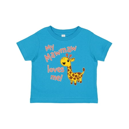 

Inktastic My Mawmaw Loves Me- Cute Giraffe Gift Toddler Boy or Toddler Girl T-Shirt
