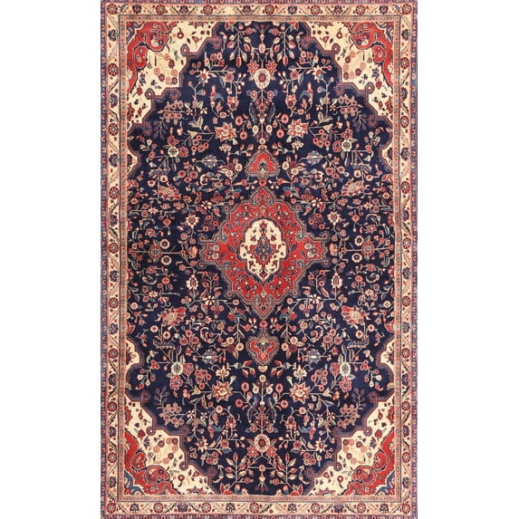 Ahgly Company Indoor Rectangle Traditional Light Copper Gold Medallion Area Rugs, 5' x 7'