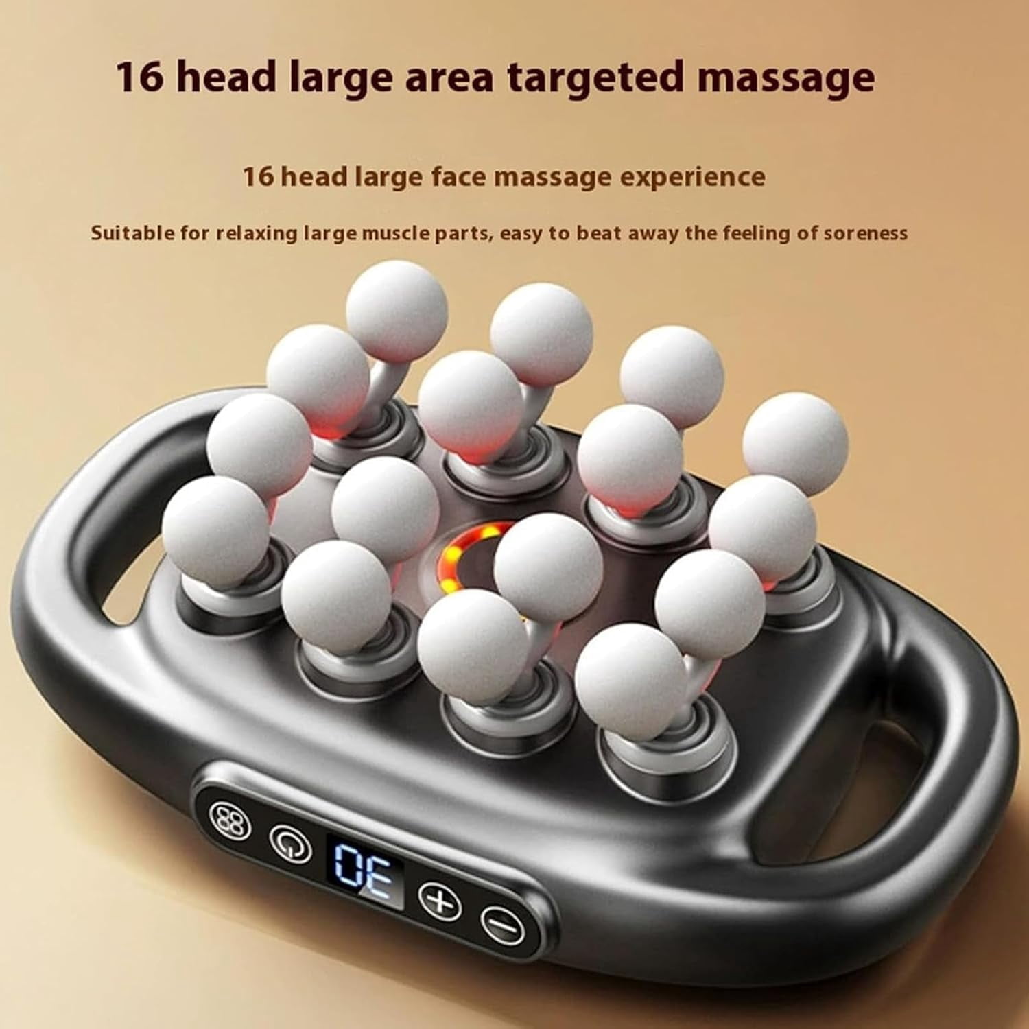 RKXQT Needsary Massager,16-Drive 8-Head Massage Gun Set, 8 Heads Massage Gun Deep Tissue with 9 Levels & 9 Modes,Electric Massager Tool for Thighs Arms Waist Back Full Body Muscle Pain Relief (8 Head