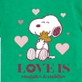 thumbnail image 3 of Peanuts - Love Is Snuggles And Cuddles  - Toddler And Youth Short Sleeve Graphic T-Shirt, 3 of 6