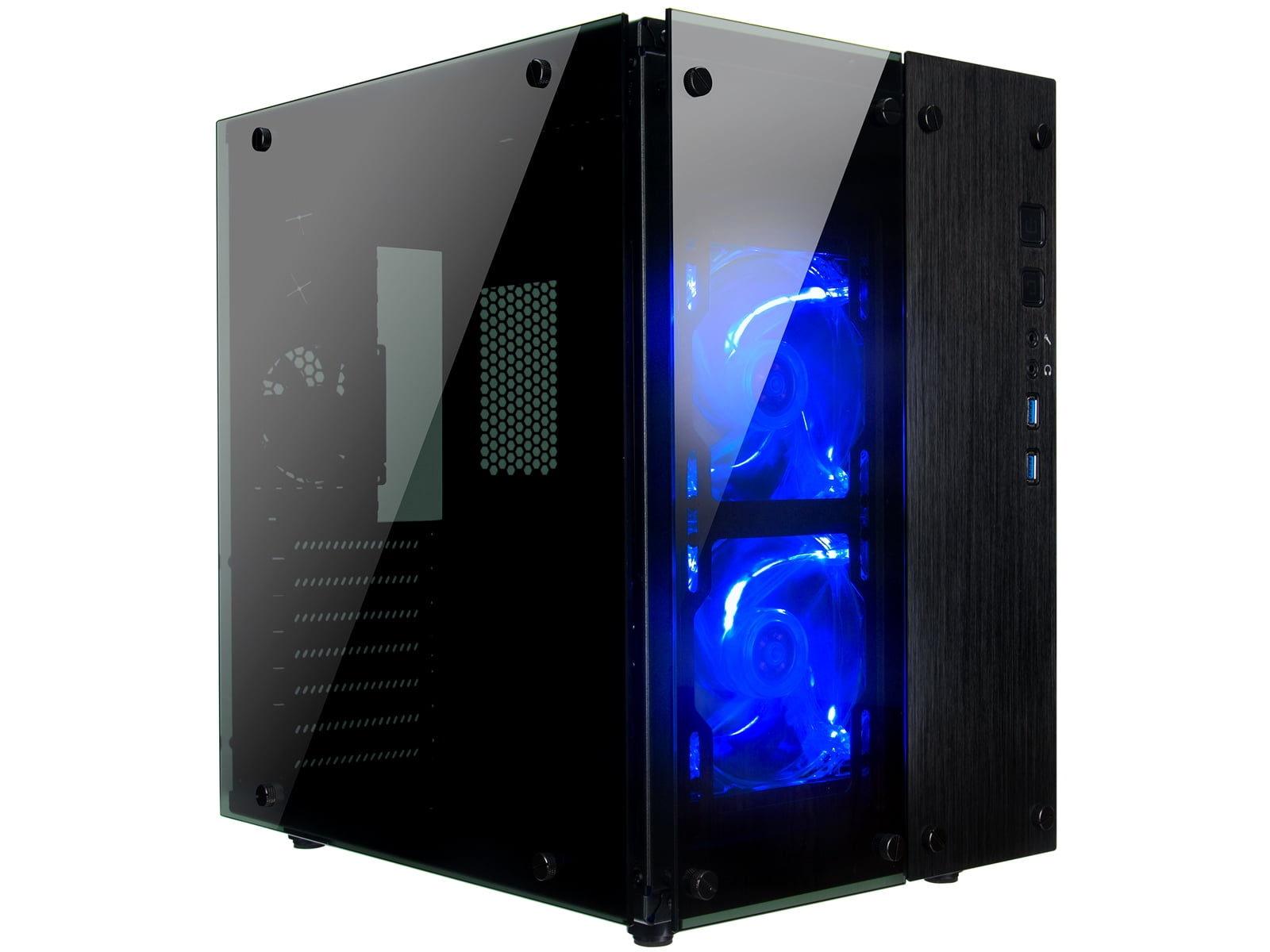 ROSEWILL Gaming Cube Computer Case with Blue Case Fans CULLINAN PX Blue
