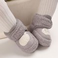 thumbnail image 6 of Otqutp Baby Flat Sole Shoes Warm Shoes Soft Booties Comfortable Boots Toddler Warming Home Shoes Snow Boots for Baby Girls and Boys(Grey,0-6 Months), 6 of 7