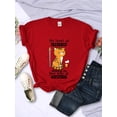 thumbnail image 3 of Funny My Level of Sarcasm Depends on Your Level of Stupidity Graphic Women T Shirts Sarcasm Level Cat Tees 2024 Summer T Shirts, 3 of 7