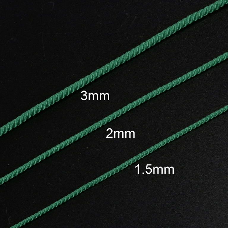 Unique Bargains Uxcell Twisted Nylon Twine Thread Beading Cord 2mm 13m/43 Feet Extra Strong Braided Nylon String, Light Blue Other 2mm