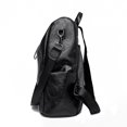 thumbnail image 4 of Mochila Vintage de cuero PU suave para mujer bolsos escolares de Likrtyny Color sólido bolsos de hombro casuales bolsos femeninos, 4 of 8