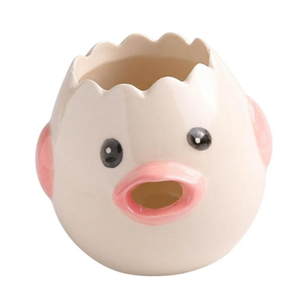 Separador de huevos de cerámica Separador de claras y yemas de huevo Aparato de cocina doméstico Fácil Rosa