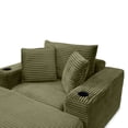 thumbnail image 6 of 52.4" Boneless Chaise Lounge Chair Indoor-Oversized Cloud-Like Cozy Comfy Modular 3-In-1 Sofa Bed for Reading, Living Room& Bedroom Corduroy Couch Sleeper (Green), 6 of 11