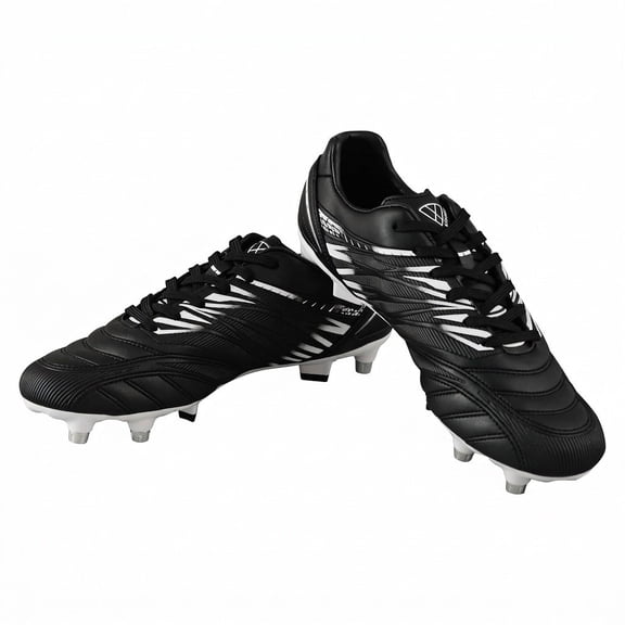 Vizari Men's Valencia SG Soft Ground Soccer Shoes/Cleats for Soft or Wet Playing Surfaces and Fields - Black White