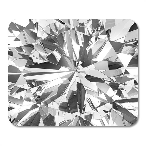 SIDONKU Pattern Realistic Diamond 3D Crystal Gem Glass Black Abstract Mousepad Mouse Pad Mouse Mat 9x10 inch