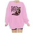 thumbnail image 1 of WEAIXIMIUNG Custom Sweatshirts Design Your Own Ladies' Adorable Print Round Neck Drop Shoulder Sleeve Casual Sweatshirt Hoodie, 1 of 3